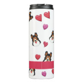 Custom Cute Valentijnsdag German Shepherd Dog Thermosbeker (Achterkant)