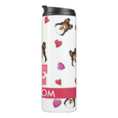 Custom Cute Valentijnsdag German Shepherd Dog Thermosbeker (Geroteerd rechts)