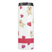 Custom Cute Valentijnsdag Labrador Retriever Dog Thermosbeker (Achterkant)