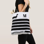 Custom Dachshund Monogram Tote Bag (Dichtbij)