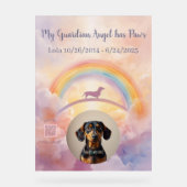 Custom Dachshund Rainbow Bridge Acrylic Sign Acryl Bord (Voorkant)