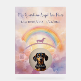 Custom Dachshund Rainbow Bridge Acrylic Sign Acryl Bord