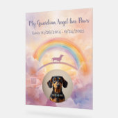 Custom Dachshund Rainbow Bridge Acrylic Sign Acryl Bord (Hoek)