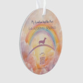 Custom Dachshund Rainbow Bridge Ornament (voorkant)