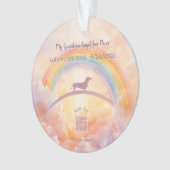 Custom Dachshund Rainbow Bridge Ornament (voorkant)