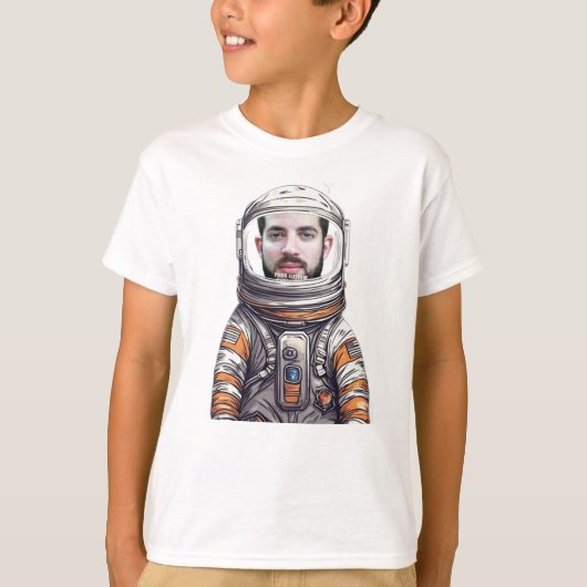 Custom Dad Astronaut T-shirt - Grappige foto uitge (Voorkant)