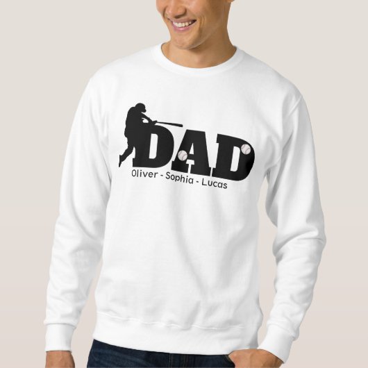 Custom Dad Baseball Trui (Voorkant)