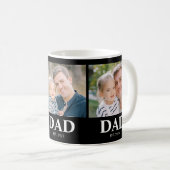 Custom Dad Established 3 Photo Fathers Day Koffiemok (Voorkant rechts)