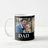 Custom Dad Established 3 Photo Fathers Day Koffiemok (Links)
