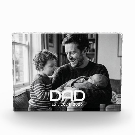Custom Dad Established Modern Bold Fotoblokken (Voorkant)