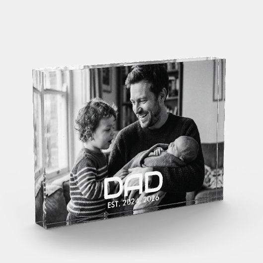 Custom Dad Established Modern Bold Fotoblokken (Links)
