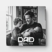 Custom Dad Established Modern Bold Photo Fotoplaat (Voorkant)