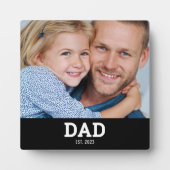 Custom Dad Established Modern Photo Fotoplaat (Voorkant)