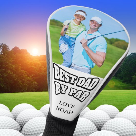 Custom Dad Foto Best Dad van Par Vaderdag Golfheadcover