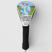 Custom Dad Foto Best Dad van Par Vaderdag Golfheadcover (Voorkant)