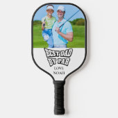 Custom Dad Foto Best Dad van Par Vaderdag Pickleball Paddle (Voorkant)