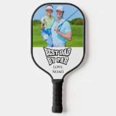 Custom Dad Foto Best Dad van Par Vaderdag Pickleball Paddle (Achterkant)