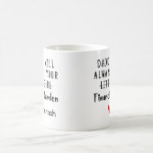 Custom Dad Ik zal altijd uw financiële last zijn Koffiemok (Center)