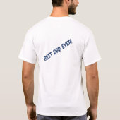 Custom Dad Karikatuur met wijn en rood stropdas T-shirt (Achterkant)