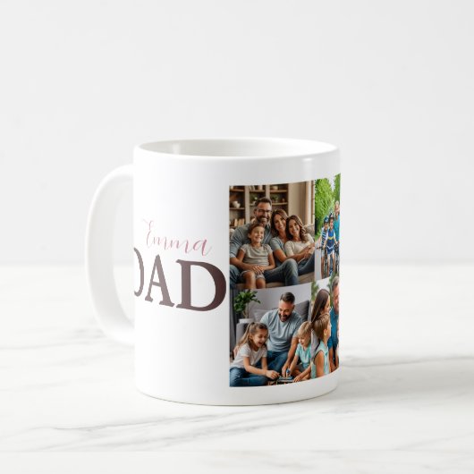 Custom Dad Mok met foto en naam van het kind (Voorkant links)