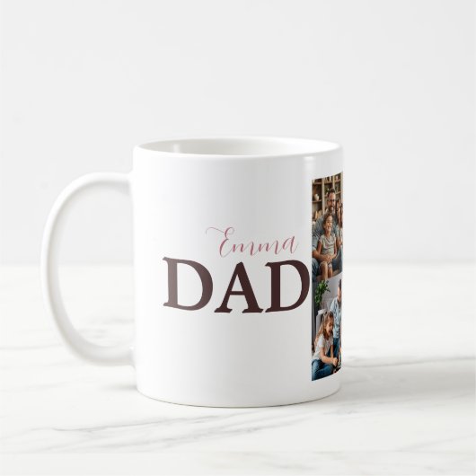 Custom Dad Mok met foto en naam van het kind (Links)