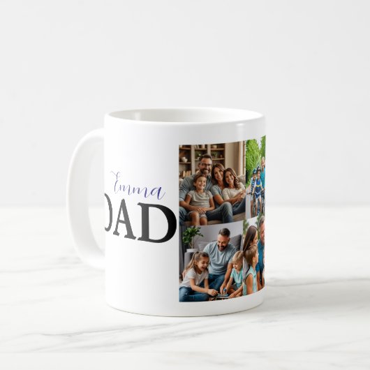 Custom Dad Mok met foto en naam van het kind (Voorkant links)
