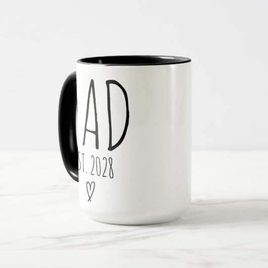 Custom Dad Mok voor vaderdag, verjaardag, vakantie (Voorkant links)