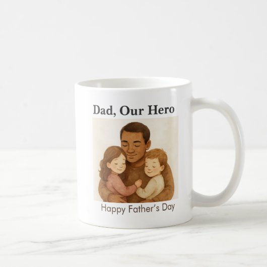 Custom Dad, Our Hero – Vaderdag Mok (Rechts)