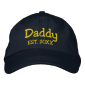 Custom Dad Pet, opgericht gepersonaliseerd Navy Bl Geborduurde Pet (Voorkant)