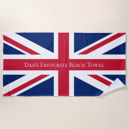 Custom Dad Union Jack Britse vlag Strandlaken