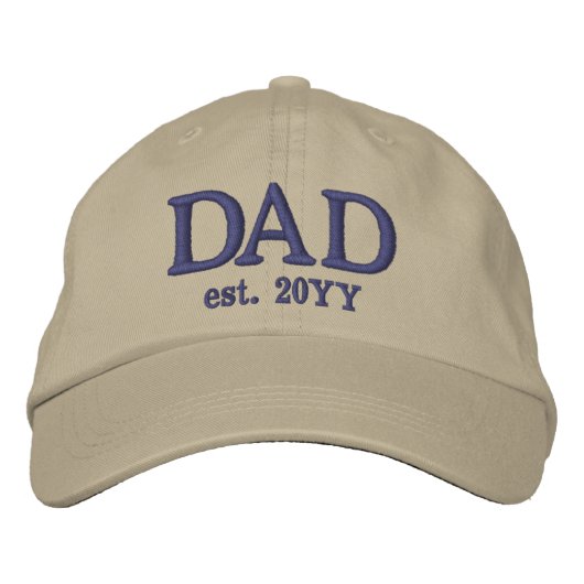 Custom Dad Vastgesteld Nieuw Papa Gift Geborduurde Pet (Voorkant)