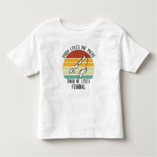CUSTOM Dada houdt meer van mij dan dat hij Vist Kinder Shirts