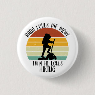 CUSTOM Dada houdt meer van mij dan van het wandele Ronde Button 3,2 Cm