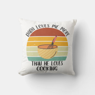 CUSTOM Dada houdt meer van mij dan van koken Kussen