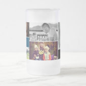 Custom daddy foto collage blauw matglas bierpul (Center)