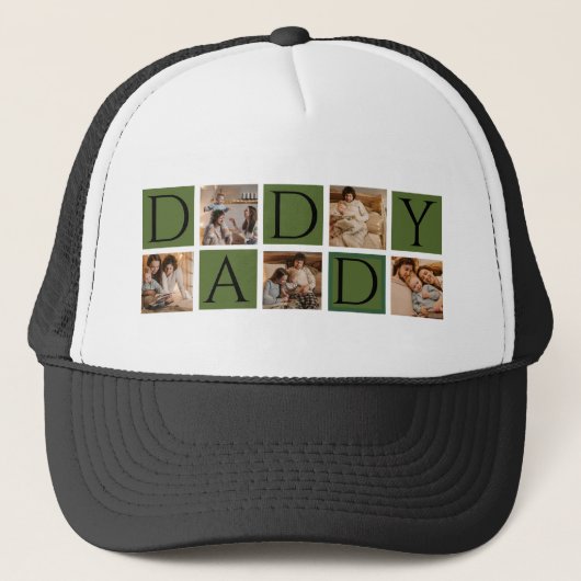 Custom Daddy Fotocollage – Moderne Vaderdag | Trucker Pet (Voorkant)