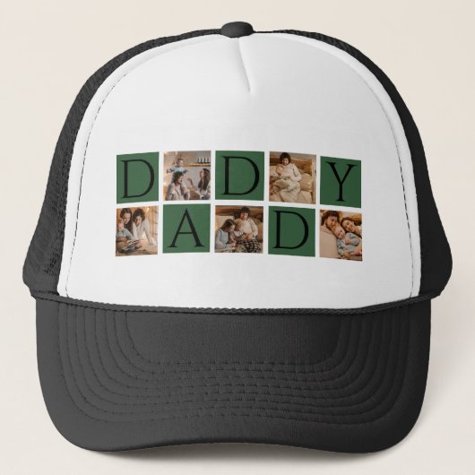 Custom Daddy Fotocollage – Moderne Vaderdag | Trucker Pet (Voorkant)