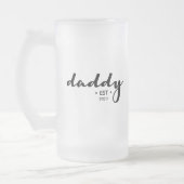 Custom Daddy Opgericht Jaar Vaderdag Matglas Bierpul (Links)