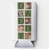 Custom Daddy Photo Collage Cooler – Modern 5-Foto (Voorkant)