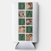 Custom Daddy Photo Collage Cooler – Modern 5-Foto (Voorkant)