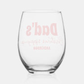 Custom Dad's Kerstmis Sippy Cup Wijnglas Zonder Voet (Achterkant)