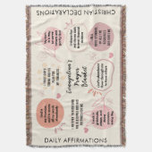 Custom Daily Affirmations Christian Bible Verse Deken (Voorkant Verticaal)