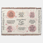 Custom Daily Affirmations Christian Bible Verse Deken (Voorkant)
