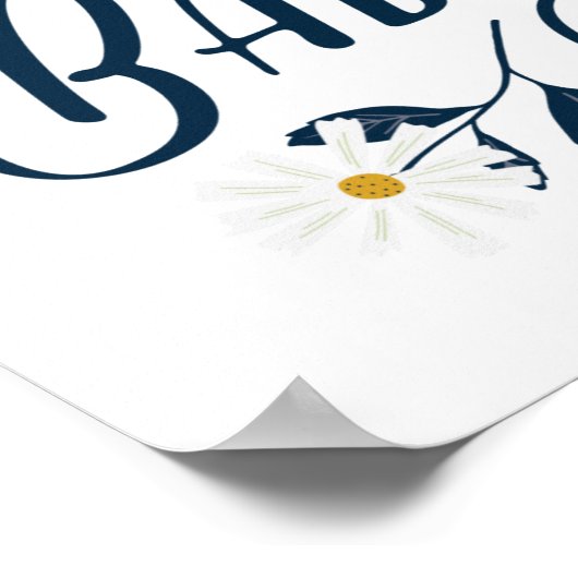 Custom Daisy Baby shower Welcome Poster (Hoek)