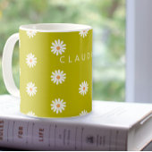 Custom Daisy Mug with Name for Women, Female Daisy Koffiemok