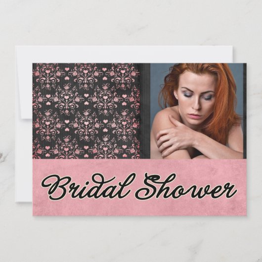 Custom Damask Vrijgezellenfeest Uitnodigen Kaart (Voorkant)