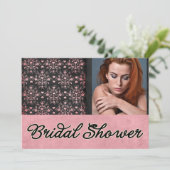 Custom Damask Vrijgezellenfeest Uitnodigen Kaart (Staand voorkant)