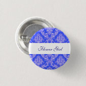 Custom Damask Wedding Bloemenmeisje Buttonnen Ronde Button 3,2 Cm (Voorkant /achterkant)