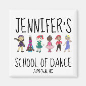 Custom Dance Studio School Teacher Overweging Ball Magneet (Voorkant)