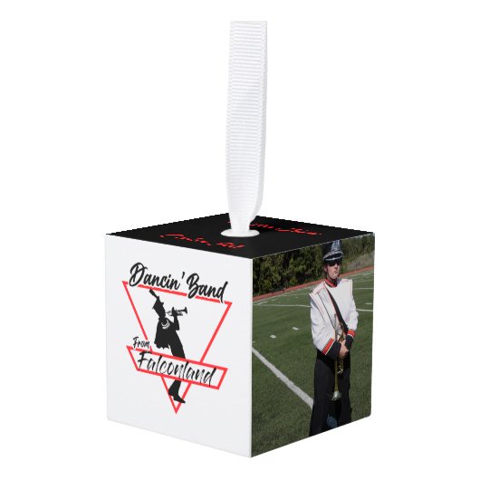 Custom Dancin' Band Foto Ornament (Voorkant hoekig)